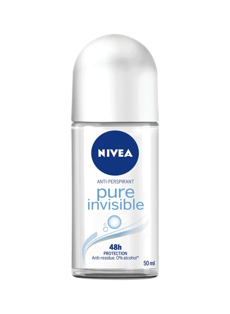 Nivea Pure Invisible 48H Anti-Perspirant Deodorant Roll-On 50 ml - Image 1